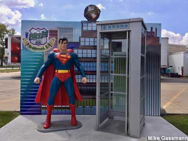 Superman and phone booth.