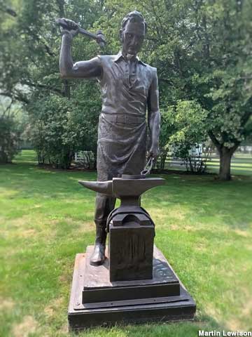 John Deere statue.