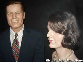 JFK and Jackie in wax.