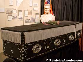 Lincoln casket replica.