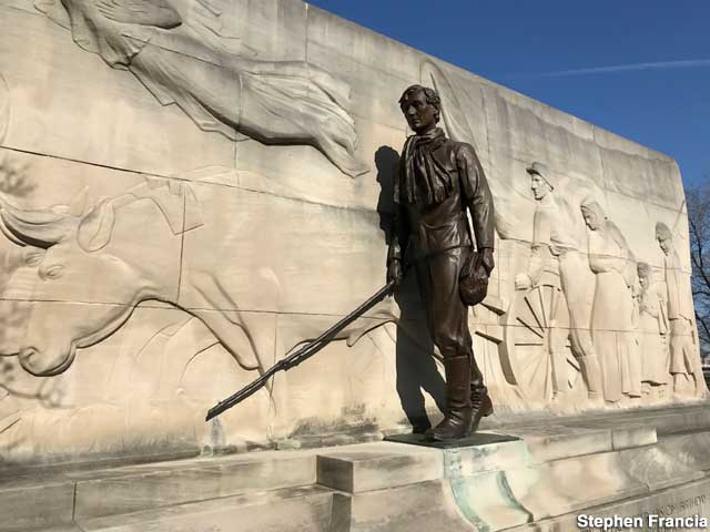 Lincoln Enters Illinois Monument.