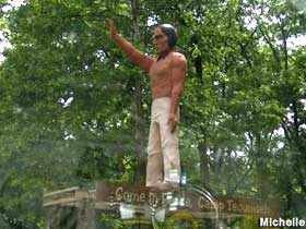 Indian Brave statue.