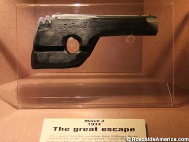 Fake gun Dillinger used to bust out of jail just a block away from the Dillinger Museum.