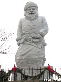 Santa Claus statue.