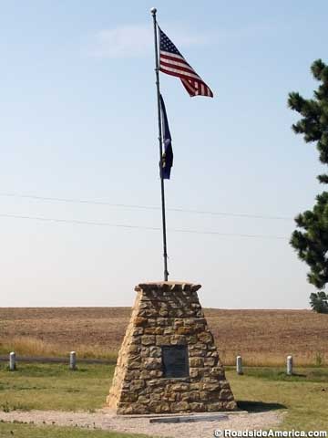 Geographical Center of the 48 States monument.