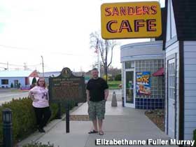 Sanders Cafe and historical marker.