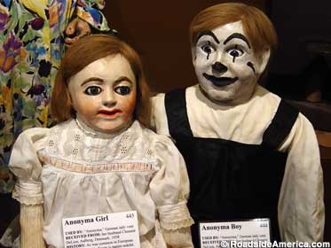 Anonyma Girl and Boy ventriloquist dummies