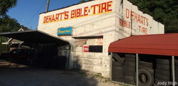 Dehart's Bible and Tire.