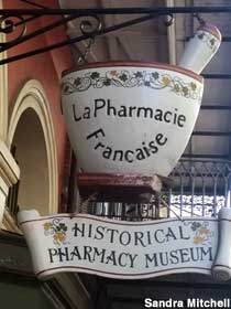 Pharmacy Museum sign.