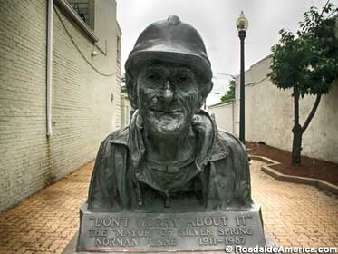 Memorial Bust To the Homeless Mayor.