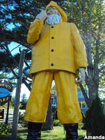 Boothbay Harbor, ME - Giant Old Salt Fisherman