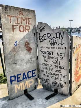 Berlin Wall slabs.