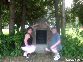 45th Parallel marker.