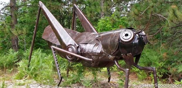 Grasshopper sculpture.