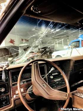What cracked this windshield? Even a windshield expert couldn't say.
