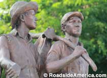 Tom Sawyer and Huck Finn.