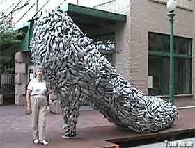 Clayton, MO - Big Shoe Made of Shoes (Gone)