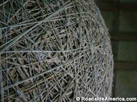 Close up view of the giant ball of string.