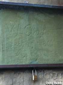 Signature in rock of William Clark.