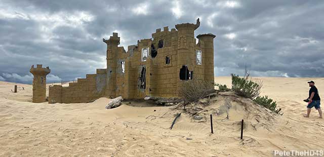 Sand dune castle.