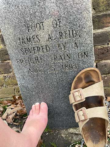 The Foot of James A. Reid.