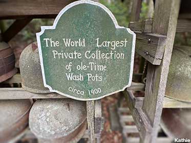 Claim sign for ole-Time Wash Pots.