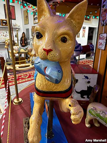 Cat Museum carousel figure.