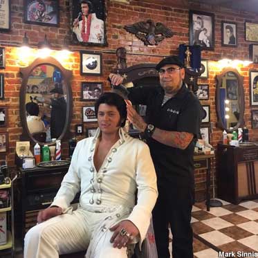 Elvis barber shop.