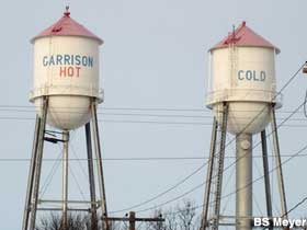 Garrison's Hot and Cold water towers.