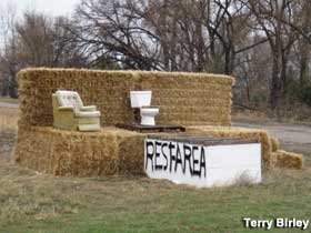 Hay Bale Rest Area.