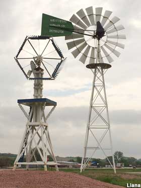 Vintage windmills.
