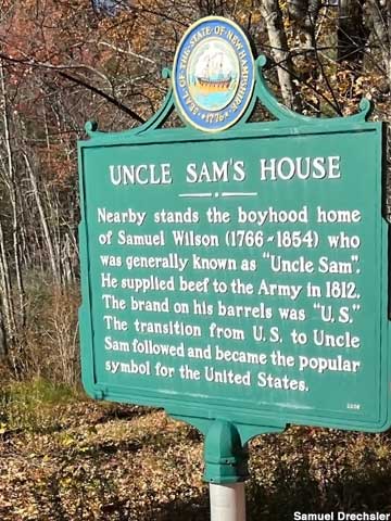 Uncle Sam's House marker.