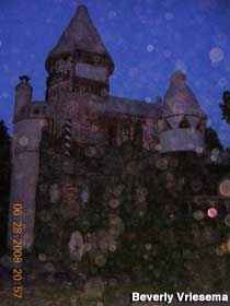 Castle at night, with orb problem.
