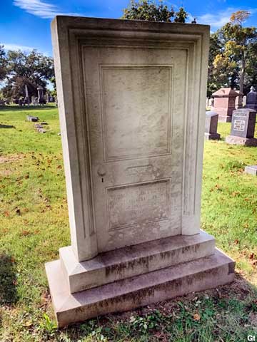 Poe-inspired gravestone.