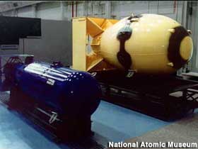 Atom bomb replicas.