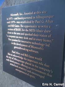Microsoft plaque.