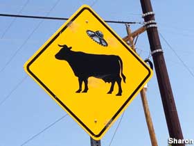 Cattle UFO sign.
