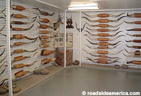 Room of longhorns.