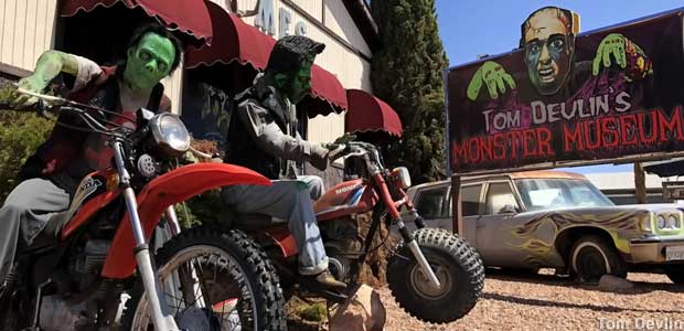 Front yard Frankensteins lure Hoover Dam tourists to the Monster Museum.