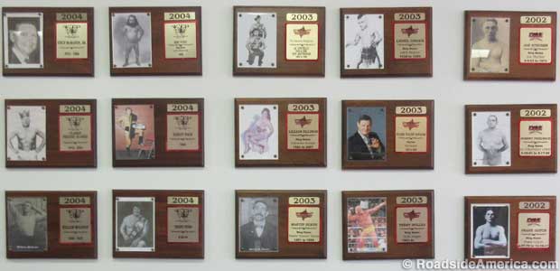 Hall of Fame plaques.
