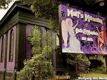 Wolf and Ali painted the building Victorian purple and black.