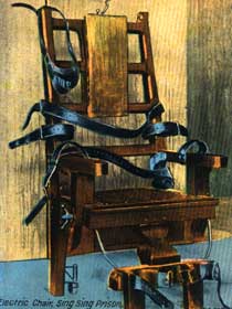electric chair post card
