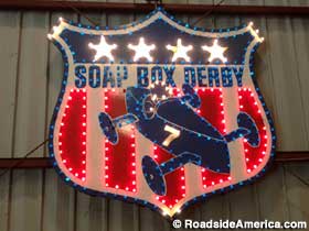 Soap Box Derby emblem sign.