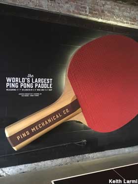 World's Largest Ping Pong Paddle.