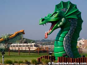 Dragon and monorail.