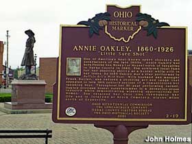 Annie Oakley plaza and Historical Marker.