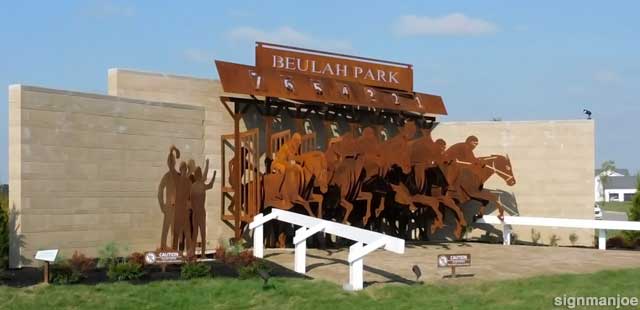 Beulah Park sculpture.