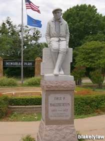 Halliburton statue.