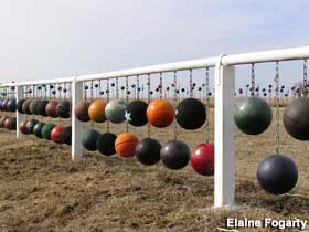 Bowling Ball Fence.