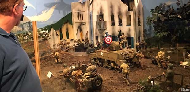 Captain America diorama.